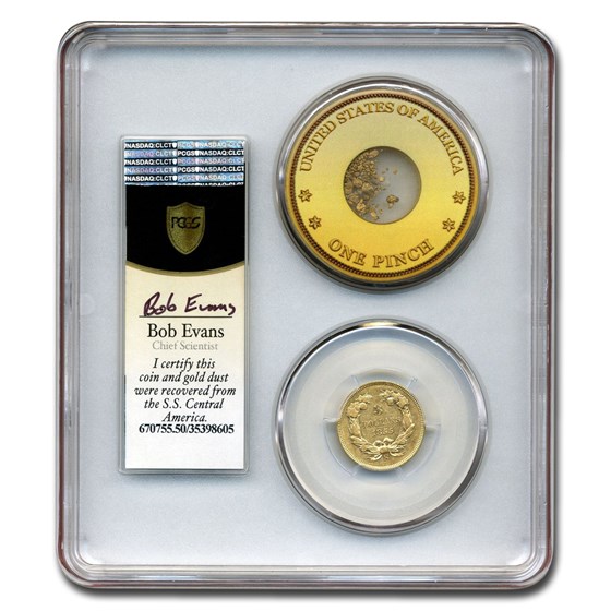 1855-S $3 Gold Princess SS Central America AU-50 PCGS 1855-S $3 Gold Princess SS Central America AU-50 PCGS